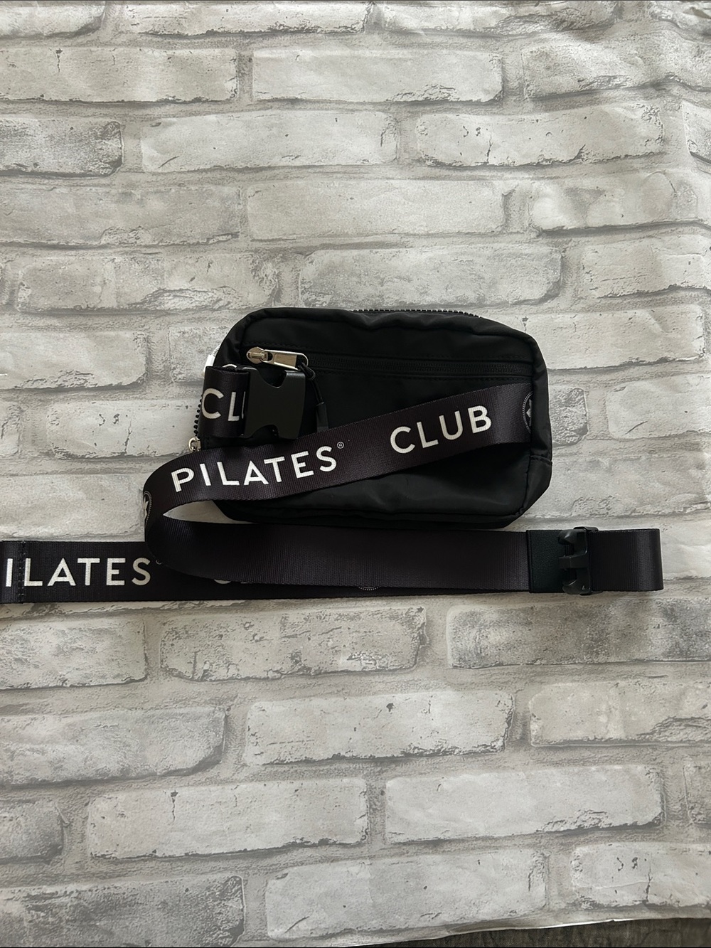 Club Pilates Black Mini Waist Bag with Logo Strap - Picture 2 of 4
